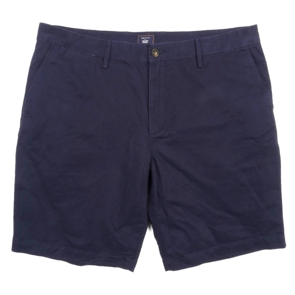 Gap Lived-In Chino Shorts Men's Waist 40 Dark Blue Khaki 100% Cotton
